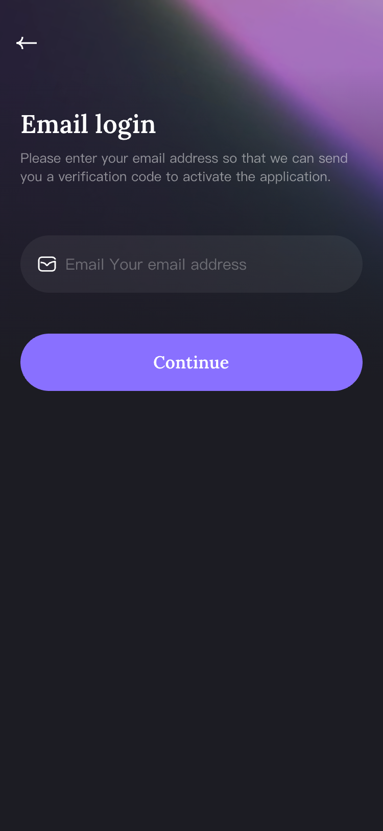 Oracle Tarot 邮箱登录页